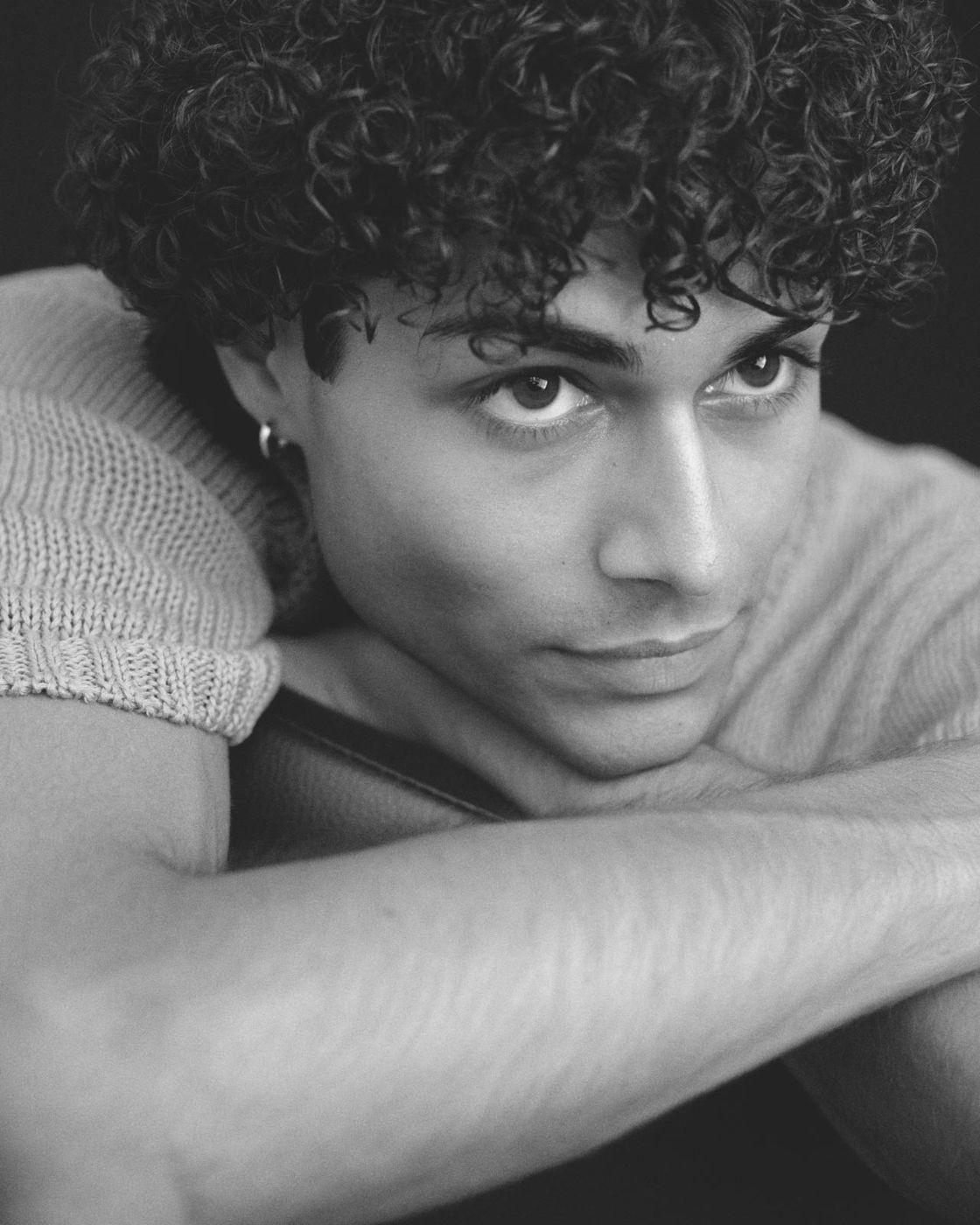 Black and white portrait of a man
